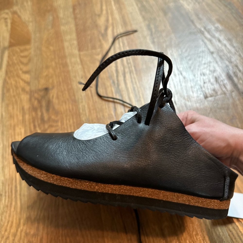 Free People Christie Flatform Mules Black Sandals with Open Back - Picture 7 of 7